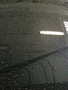PSコート＋雨